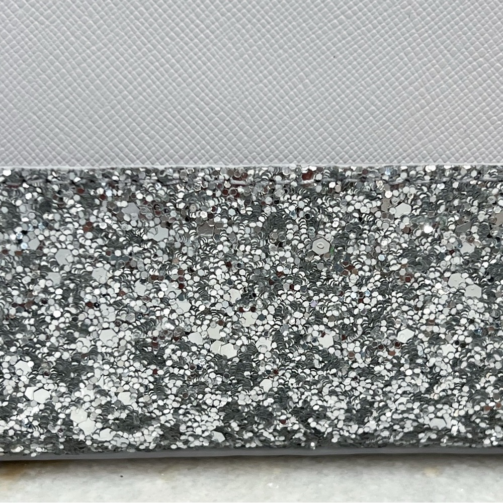 KATE SPADE Flash Glitter Fabric Mixed Mat Gray Crossbody Bag NWT - Picture 4 of 12